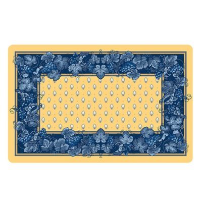 WeatherGuard 18-Inch X 27-Inch Florentina Kitchen Mat Yellow And Blue Color Palette, Blue Yellow Kitchens, Yellow Kitchen Accessories, Kitchen Glam, Bungalow Flooring, Unique Backsplash, Blue Color Palette, Navy And Yellow, Ideas Videos