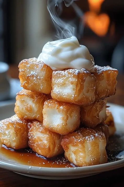 Deep Fried Marshmallows - MmmRecipes : Easy and Delicious Recipes Cozy Movie Night, Fried Dessert, Fair Food Recipes, Easy Dessert, Simple Recipe, Vegetarian Chocolate, Sweet Snacks, Deep Fried, Marshmallows