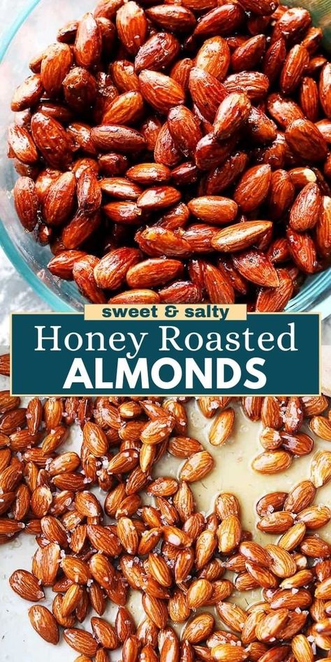 Honey Roasted Almonds, Nut Recipes, Honey Roasted, Roasted Almonds, 20 Pounds, Almond Recipes, Sweet Snacks, 21 Days, Appetizer Snacks