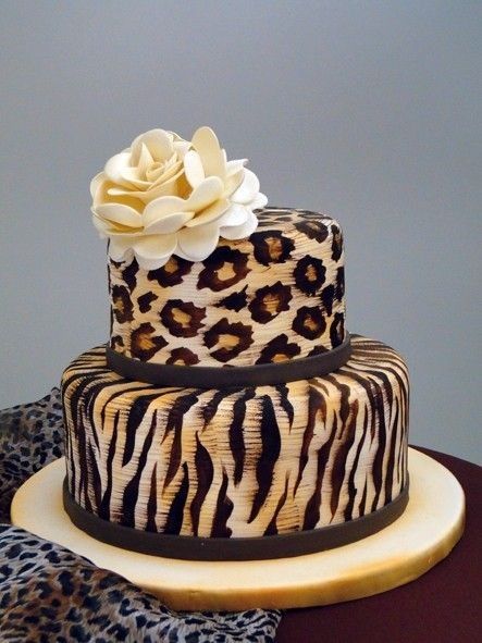 Leopard Print Cake Cheetah Cakes, Leopard Cake, Leopard Print Cake, Animal Print Cake, Tiered Cake, Crazy Cakes, Awesome Cakes, Cool Cakes, Cupcake Cake