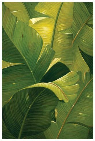 Tropical Painting, Leaf Silhouette, Nature Art Prints, Jungle Art, Caribbean Art, Etsy Art Prints, Plant Painting, Tropical Art, Deco Floral