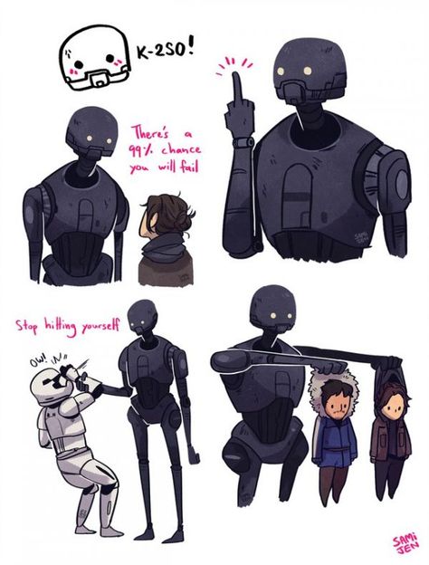 Brilliant Fan Art Inspired By Rogue One - Neatorama Rogue One Fanart, Jyn And Cassian Fanart, Star Wars Fanart, K 2so, High Ground, Star Wars Droids, Rogue One, Star Wars Fan Art, Star Wars Fandom