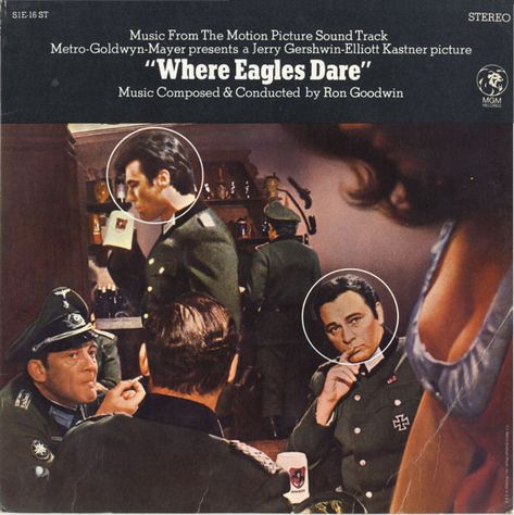 Where Eagles Dare, John Barry, Sound Track, Music Sites, James Bond Movies, Lp Cover, Bond Movies, Record Sleeves, Movie Soundtracks