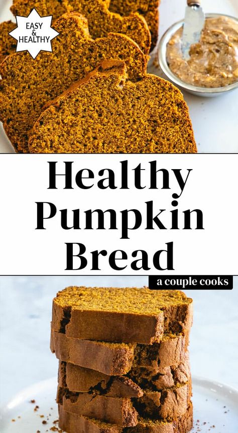 Here's the BEST healthy pumpkin bread, perfectly moist and cozy spiced. You'll never believe it's and made without flour…just 100% rolled oats! #healthy #pumpkinbread #healthypumpkinbread #fall #pumpkinrecipe #pumpkin #easypumpkinbread Easy Pumpkin Bread, Vegan Pumpkin Bread, Healthy Pumpkin Bread, Pumpkin Bread Easy, Easy To Make Breakfast, Pumpkin Spice Muffins, Pumpkin Waffles, Pumpkin Bread Recipe, Paleo Treats