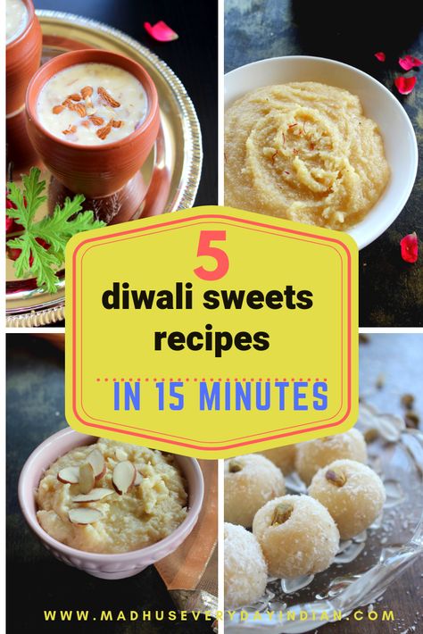 collection of 5 diwali sweets recipes. Quick and easy diwali sweets recipes like instant peda, instant coconut ladoo, paneer kheer, palakova and almond halwa. #diwali #halwa #kheer #paneer #peda #laddoo Almond Halwa, Easy Diwali Sweets, Diwali Mithai, Coconut Ladoo Recipe, Kalakand Recipe, Easy Indian Dessert Recipes, Coconut Ladoo, Peda Recipe, Diwali Sweets Recipe