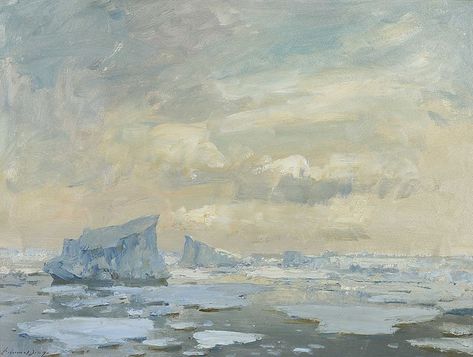 Edward Seago. Icebergs in the Antarctic, 1957 | Василий Б | Flickr Arctic Painting, Edward Seago, Winter Painting, Landscape Background, Water Painting, Anatomy Art, Seascape Paintings, Watercolor Landscape, Art Blog