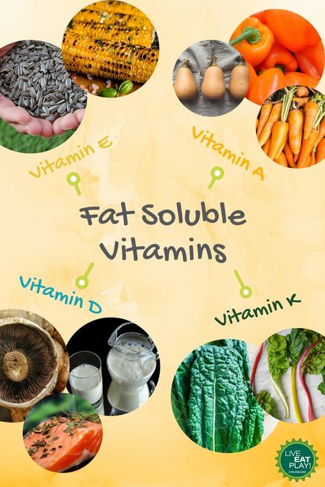 Vitamins A, D, E, and K are fat soluble. Our body does not need these vitamins every day because it stores them in the liver and adipose (fat) tissue when not used. However, they are still important to get through your diet. Try incorporating some of these yummy foods into your day. Health Meal Prep, Summer Diet Plan, Summer Diet, Summer Meal Planning, Kids Meal Plan, Cooking Classes For Kids, Fat Soluble Vitamins, The Liver, Health Eating