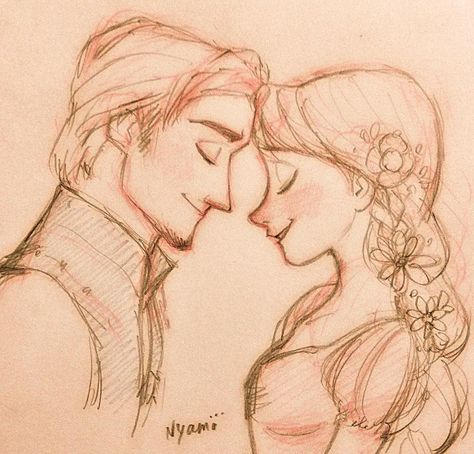 disney y Tangled Sketches Rapunzel, Rapunzel Y Flynn, Rapunzel Sketch, Rapunzel Drawing, Characters From Movies, Rapunzel And Flynn, Pen Art Work, Disney Drawings Sketches, Rapunzel And Eugene