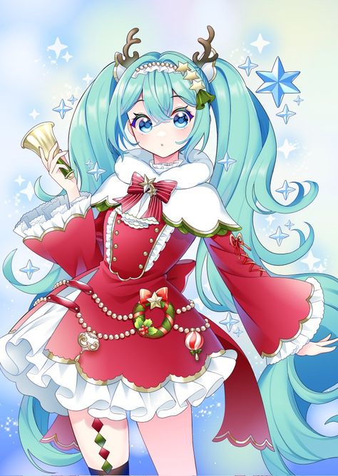 Colorful Stage Pfp, Christmas Miku, Hatsune Miku Christmas, Project Diva Miku, Miku Christmas, Hatsune Miku Art, Miku Art, Miku Project Diva, Hatsune Miku Project Diva