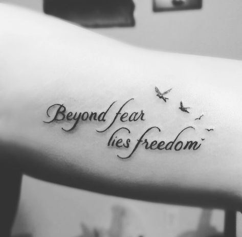 Small Quotes For Tattoos For Women, Freedom Inspired Tattoos, Freedom Quotes Tattoo, Small Tattoos Freedom, More Than A Conqueror Tattoo, Freedom Symbol Art, Tattoos Representing Freedom, Tattoo That Means Freedom, Guilt Tattoo Ideas