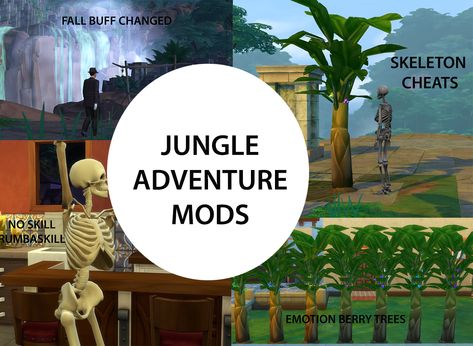 Sims 4 Jungle Adventure Cc, Sims 4 Jungle Adventure, Ts4 Mod, Jungle Tree, Sims 4 Gameplay, New Mods, Single Tree, Jungle Adventure, Rustic Candles