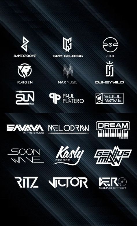 Music Brand Logo, Dj Logo Ideas, Dj Logo Design Ideas, Music Producer Logo, Dj Logo Design, Record Logo, Music Producer Logo Design, Dj Logos, Music Company Logo Design