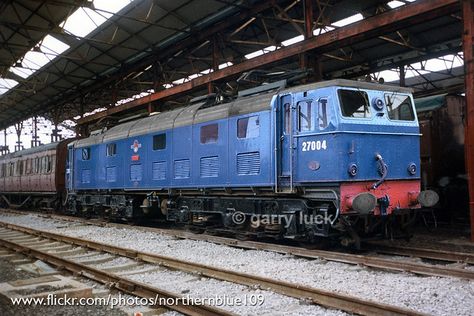 British Railways: Class 77 Electric Locomotive 'Juno' (fic… | Flickr British Railways, Liverpool City, Plain Blue, Electric Train, British Rail, Electric Locomotive, Train Pictures, Juno, Sheffield