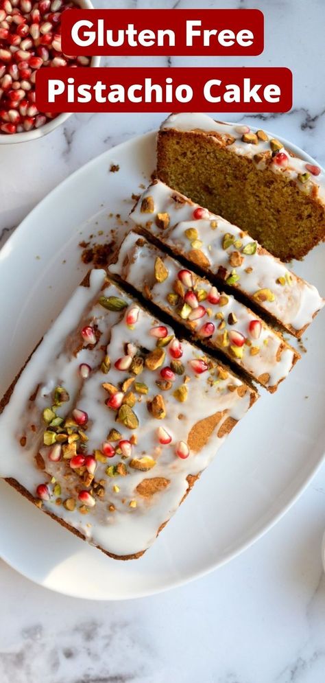 gluten free pistachio cake Gluten Free Pistachio Bread, Gluten Free Pistachio Muffins, Gluten Free Pistachio Cake, Gluten Free Pistachio, Gluten Free Quick Bread, 2024 Health, Pistachio Bread, Pistachio Muffins, Inflammation Recipes