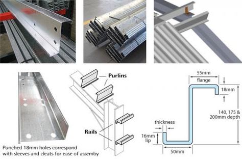 Metal Z Purlins | Roofing and Cladding Sheets | Cladco Profiles Cladding Sheets, Commercial Design, Galvanized Steel, Design Details, Architecture Design, Roof, To Create, Google Search, Architecture