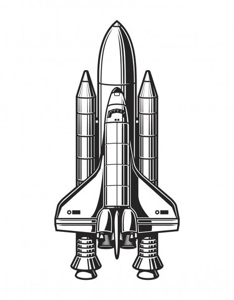 Vintage space ship concept | Free Vector #Freepik #freevector #vintage #technology #retro #science Spacecraft Drawing, Rocket Ship Tattoo, Rocket Illustration, Rocket Drawing, Spaceship Tattoo, Engine Tattoo, Rocket Tattoo, Vintage Concept, Vintage Technology