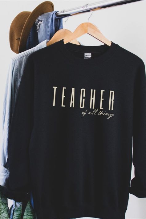 Teacher Sweatshirt Ideas, Teacher Crewneck, Teacher Apparel, Preschool Teacher Shirts, Teacher Sweatshirt, Gifts For Librarians, Kindergarten Teacher, Teacher Teacher, Preschool Teacher