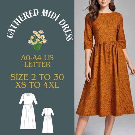 Free Modest Dress Pattern, House Dress Sewing Pattern, Velvet Dress Sewing Pattern, Dress Sewing Patterns Free Easy, Plaid Dress Outfit Fall, Winter Dress Pattern, Smock Dress Sewing Pattern, Cottagecore Dress Pattern, Modest Dress Patterns