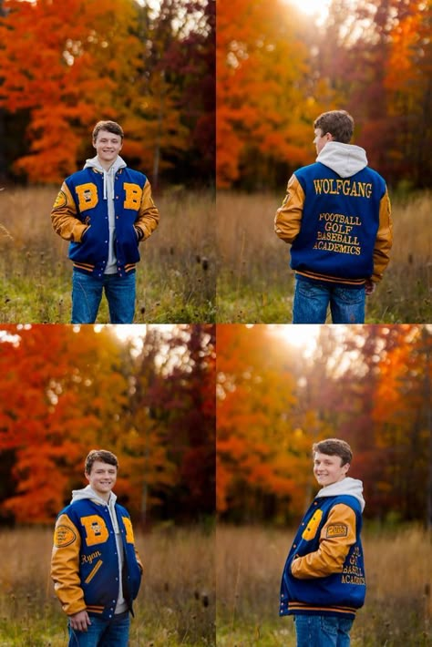 Letterman Jacket Pictures, Senior Boy Poses, Male Senior Pictures, Senior Photo Poses, Graduation Picture Poses, Senior Pictures Boys, Senior Guys, Senior Picture Outfits, Street Fashion Men Streetwear