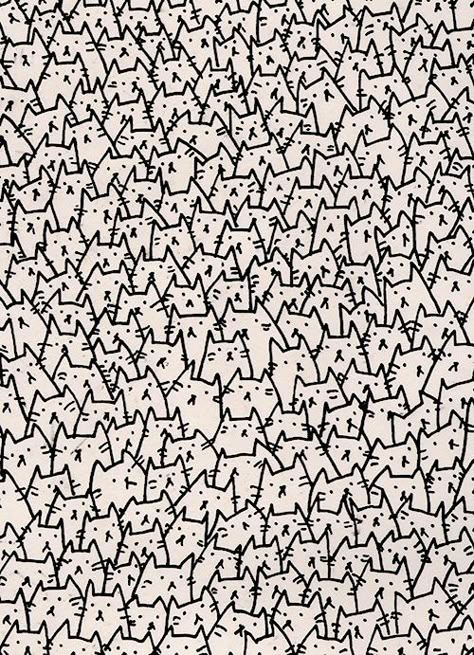 kitten pattern - omg so many cats - anerable, but #badphonewallpaper (too busy) A Lot Of Cats, Cat Shower Curtain, Cat Rug, Cat Stretching, Cat Throw Pillow, Lots Of Cats, Cats Iphone, Cat Art Print, Pretty Patterns