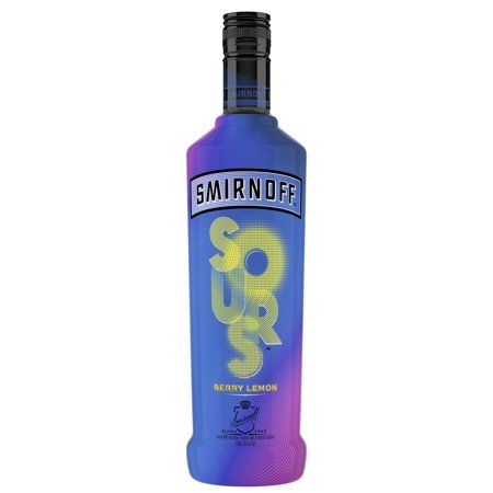 Smirnoff Sours Berry Lemon, 750 mL, 60 Proof (Vodka Infused with Natural Flavors) - Walmart.com Smirnoff Sours, Ciroc Pineapple, Vodka Infused, Dry Martini, Infused Vodka, Citrus Juice, Vodka Drinks, Flavored Vodka, Scotch Whiskey