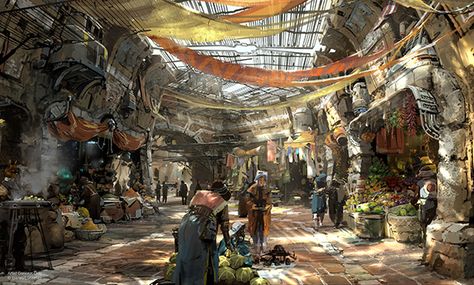 These brand new images of Disney's Star Wars Land are as beautiful as a Tatooine sunset Decoracion Star Wars, Star Wars Land, Disney World Hollywood Studios, Star Wars Concept Art, Star Wars Rpg, Galaxy's Edge, Landscape Concept, Disney Concept Art, Hollywood Studios Disney