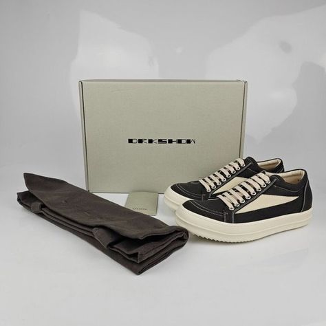 Rick Owens DRKSHDW Men's Dark Dust Vintage Sneakers New Rick Owens Vintage Sneaker, Rick Owens Shoes, Freestyle Rap, Vintage Sneakers, Rick Owens Drkshdw, Rick Owens, New Shop, Revenge, Designer Shoes