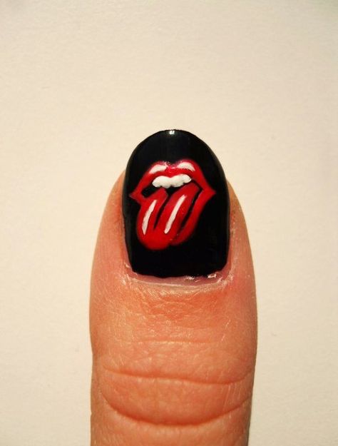 The Rolling Stones Nails Stones Nails, Stones Nail Art, Stone Nails, Concert Nails, Stone Nail Art, Rolling Stone, Rolling Stones, Heart Ring, Nail Art