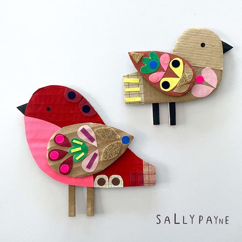 Easy Easter Decorations, Ideas For Easter Decorations, Ideas For Easter, Bird Crafts, Easter Decorations Kids, Cardboard Art, Diy Easter, Childrens Crafts, Cardboard Crafts