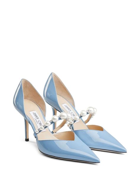 Jimmy Choo Aurelie, Baby Blue Heels, Light Blue Heels, Light Blue Shoes, Shoes 2023, Elegant High Heels, Jimmy Choo Heels, Classy Shoes, Statement Shoe