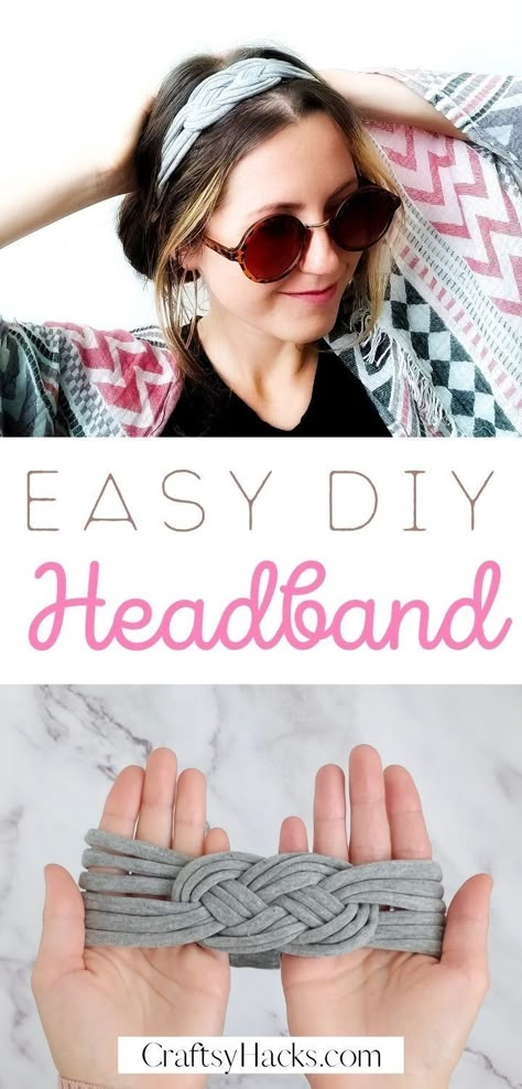 Diy Using Old Clothes, Easy Headbands To Sew, Diy From Old Clothes, Old Clothes Diy Upcycling Ideas, Old Clothes Diy Upcycling, Old Clothes Crafts, Cloth Headbands, Old Clothes Diy, Hair Bands Diy