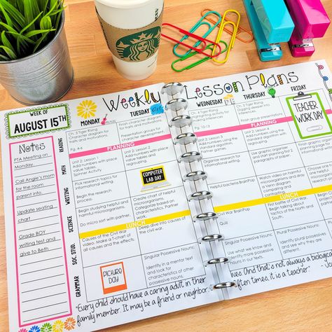 Join the One Stop Teacher Planner Club! Teacher Stuff Elementary, Teacher Planner Printables Free, Teacher Planner Ideas, Teacher Plan, Choir Classroom, Best Teacher Planner, Teacher Binder Organization, Teaching Planner, Teacher Lesson Planner