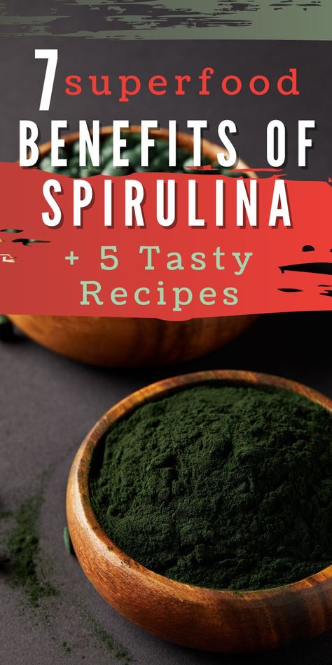 Unearth the miraculous health benefits of spirulina green algae, including weight loss and anti-inflammatory properties. Plus, enjoy 5 mouth-watering spirulina recipes for a wholesome diet! Spurilina Recipes, Spirulina Recipes Food, Green Spirulina Recipes, Superfood Benefits, Benefits Of Spirulina, Spirulina Benefits, Spirulina Recipes, Superfoods Benefits, Green Algae