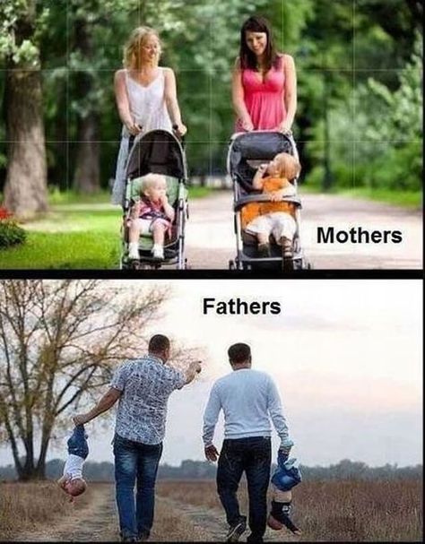 23 Hilarious Mom Vs Dad Memes That Show The Difference Of Parenting Styles Men Vs Women, Parenting Memes, Parenting Styles, Clipuri Video, Parenting Skills, 웃긴 사진, Funny Bunnies, Parenting Humor, Memes Humor