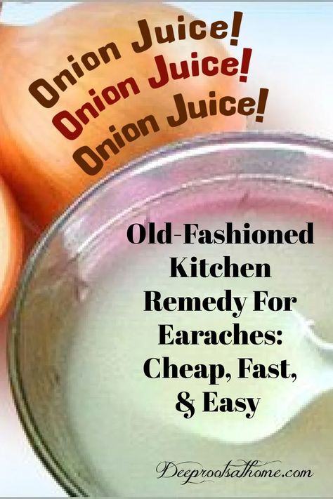 Onion Juice: A Kitchen Remedy For Ear Infection That Works #earaches #kitchenremedy #earpain #children #naturalmedicinecabinet #remedies #remedy #healthyliving #parenting #onionjuice #oldfashioned Homemade Decongestant, Ear Pain Remedies, Earache Remedies, Natural Medicine Cabinet, Ear Ache, Natural Remedies For Allergies, Herbal Remedies Recipes, Onion Vegetable, Onion Juice