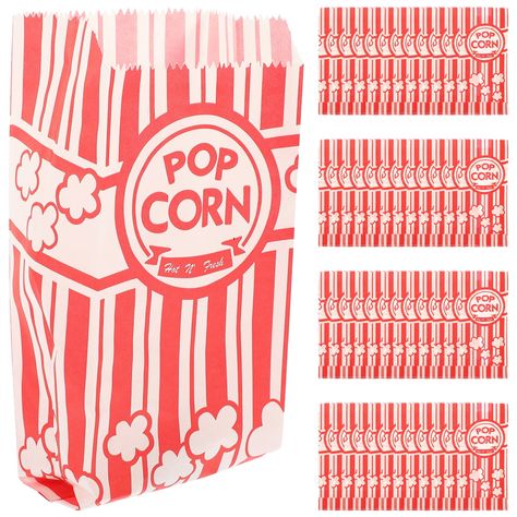 Popcorn Paper Bag, Paper Popcorn, Popcorn Packaging, Movie Night Decorations, Popcorn Containers, Corn Pops, Popcorn Bags, Snack Containers, Packaging Paper