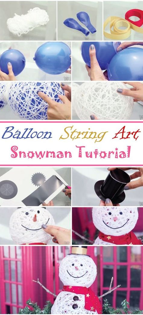 Snowman Tutorial, Make Snowman, Diy Schneemann, Diy Snowman, Snowman Decorations, Easy Christmas Crafts, Snowman Crafts, Winter Crafts, Christmas Activities