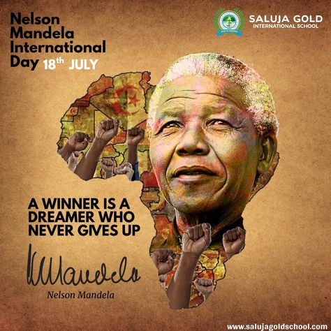 We celebrate Nelson Mandela International Day every year on 18th July to spread the legacy of a man who changed the 20th century and helped shape the 21st. This is a moment for all to adhere the values that was propagated by Nelson Mandela, the first black President of South Africa Nelson Mandela Day Poster, Nelson Mandela Day, Mandela Day, Mandela Tattoo, Student Scholarships, Black Presidents, Butterfly Printable, Girl Empowerment, Effective Learning