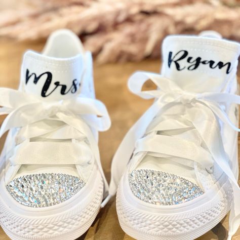 Say ‘I Do’ in sneakers that are as unique as your love story✨ #customconverse#weddingshoes#bridalcomfort#wedding #weddingday #weddingshoes #weddingbusiness #weddinginspiration #weddingideas #weddingconverse #gift #giftideas #weddinggift #etsy #ersysuccess #etsyshop #etsyseller #etsyfinds #smallbusiness #smallbusinessowner #shopsmall#weddingdetails #bridal #brideshoes Wedding Converse, Custom Converse, Wedding Business, Bride Shoes, Small Shop, Etsy Finds, Love Story, Wedding Gifts, Etsy Seller