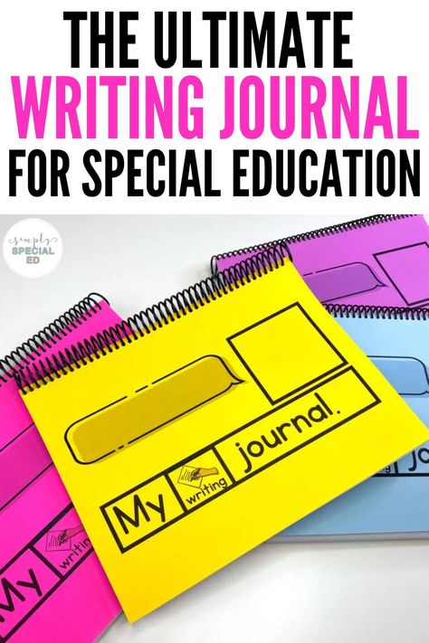 Do you need ways to help your special education students with writing? Today, I’m sharing my best tips on writing curriculum to meet the needs of all of your students. It is easy and essential to differentiate writing journals for your students. The Simply Special Ed writing journals have real picture writing prompts and differentiated writing journal responses. This will help you with classroom organization and your students will feel more independent with this activity! Special Education Writing, Special Education Curriculum, Teaching Executive Functioning, Special Education Lesson Plans, Middle School Special Education, Picture Writing, Writing Journals, Sped Classroom, Writing Curriculum