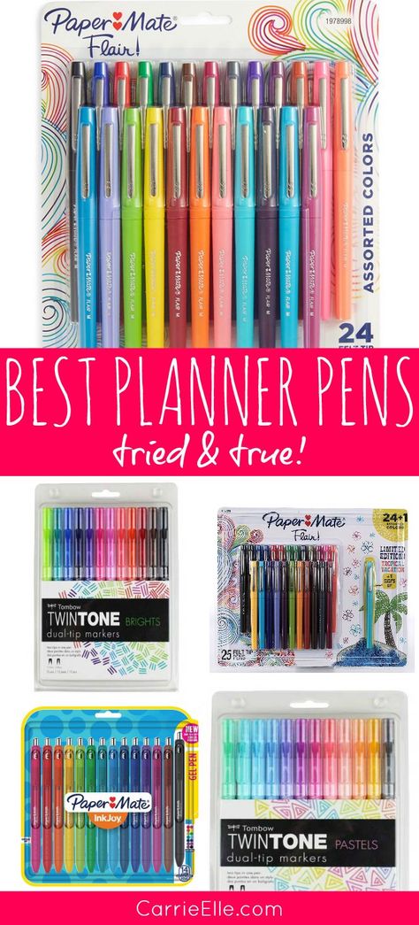 My very favorite planner pens - these are tried and true! Empty Notebook, Best Planner, Creative Planner, Pen Collection, Planner Tips, Planner Pens, Pen Organization, Pentacles, Passion Planner