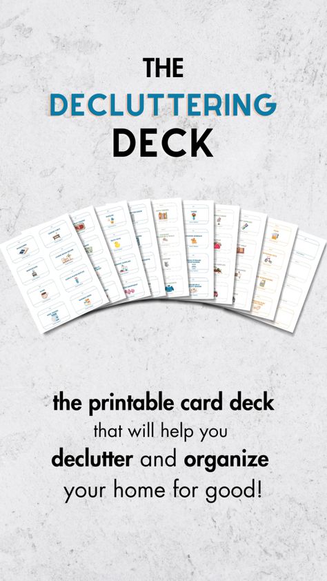 Turn decluttering your home into a game: A decluttering card deck to make the challenge of decluttering and organizing a little bit more fun. Preschool Planner, Preschool Organization, Free Printable Chore Charts, Home Decluttering, Decluttering And Organizing, Getting Organized At Home, Chore Chart Template, Declutter Challenge, Organizing Challenges