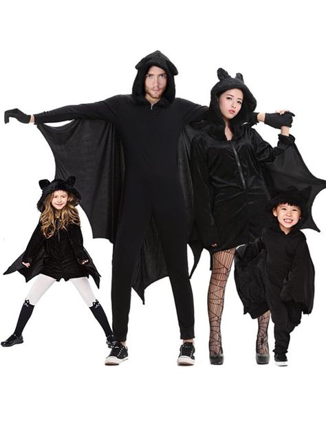 Halloween Parent Child Bat Costume Set Bat Cosplay, Kids Bat, Bat Halloween Costume, Cosplay Costumes For Men, Animal Halloween Costumes, Vampire Costumes, Bat Costume, Fleece Outfit, Cowboy Costume