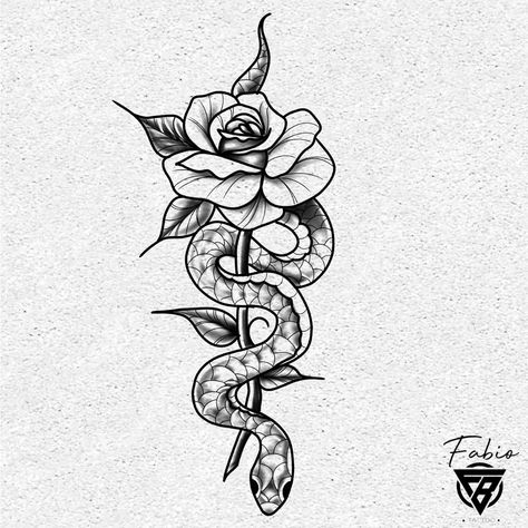 #tattoo #tattoos #inked #tattooart #tattooed #tattooideas #tattoodesign #tattooinspiration #tattoosleeve #tattooflash #inkedgirls #tattooedwomen  #InkLaughs  #TattooFails Snake With Rose Tattoo, Rose And Snake Tattoo Design, Tattoo Bible Verses For Women, Tattoo Bible Verses, Snake Rose Tattoo, Snake And Rose Tattoo, Tattoo And Meaning, Feminine Shoulder Tattoos, Sagittarius Tattoo Designs