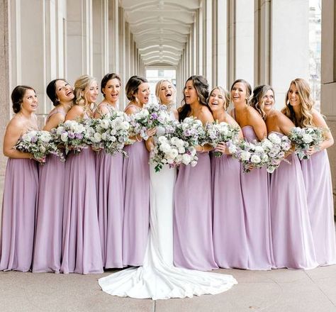 Lilac, Lavender and Blush June Wedding Color Palettes for 2024, Lilac Bridesmaid Dresses, Lavender Wedding Bouquets - ColorsBridesmaid Pastel Purple Bridesmaid Dresses, Lavender And Blush Wedding, Bridesmaid Dresses Lavender, Vestido Color Lila, June Wedding Colors, Light Purple Bridesmaid Dresses, Lilac Wedding Themes, Lavender Wedding Colors, Lavender Bouquets