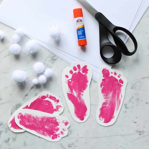 Easter Bunny Footprint Art Bunny Footprint Art, Bunny Footprint, Easter Bunny Footprints, Easter Bingo, Footprint Craft, Free Printable Games, Easter Egg Dye, Valentine's Day Printables, Easter Bunny Crafts