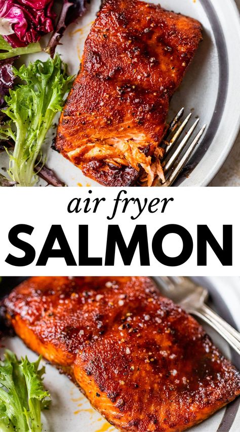 Seasoning For Salmon Air Fryer, Easy Air Fried Salmon, Smoked Salmon In Air Fryer, Season Salmon Air Fryer, Oven Air Fryer Salmon, Salmon Air Frier Recipes, Air Fruer Salmon, Salomon Air Fryer, Air Fryer Salmon Crispy