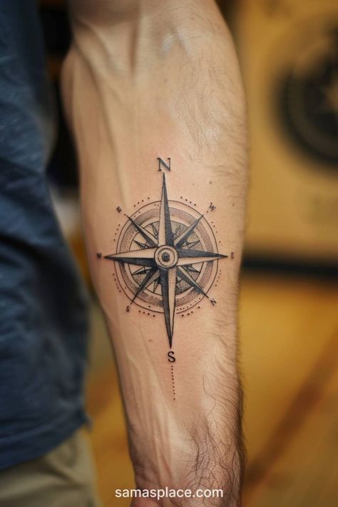 Tattoo Ideas For Men Forearm Creative, Forearm Tattoos For Guys With Meaning, World Map Tattoo Men, Unique Men Tattoos, Forarms Tattoo Designs Men, Inner Forearm Tattoo Men Unique, Clock Tattoo Design For Men, Creative Tattoo Ideas For Men, Men's Forearm Tattoos