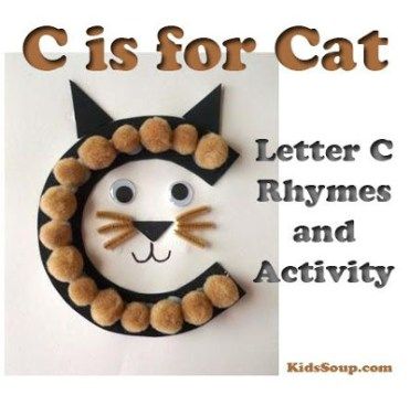 Letter C is for Cat Preschool Craft Cat Crafts Preschool, Letter C Activities, Letter C Crafts, Cats Crafts, Preschool Letter Crafts, C Is For Cat, Abc Crafts, Alphabet Letter Crafts, Children Day