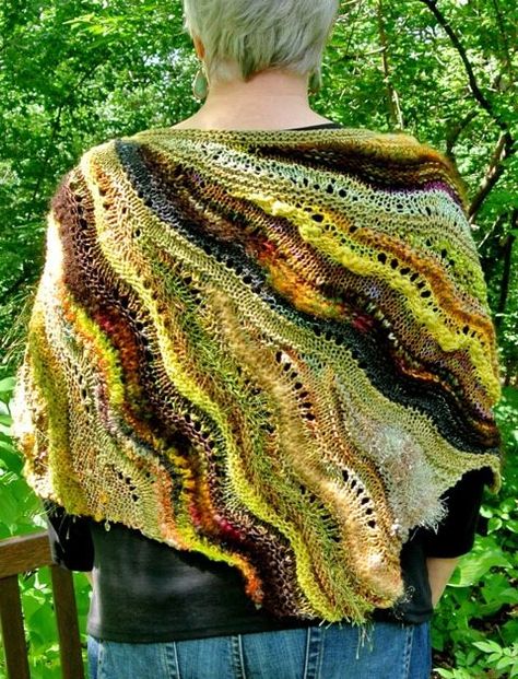 Knitographical: What is Freeform Fiberart? Free Form Knitting, Raverly Patterns Free, Short Rows Knitting, Jane Thornley, Freeform Knitting, Knitting Short Rows, Constant Contact, Knitted Shawl, Form Crochet